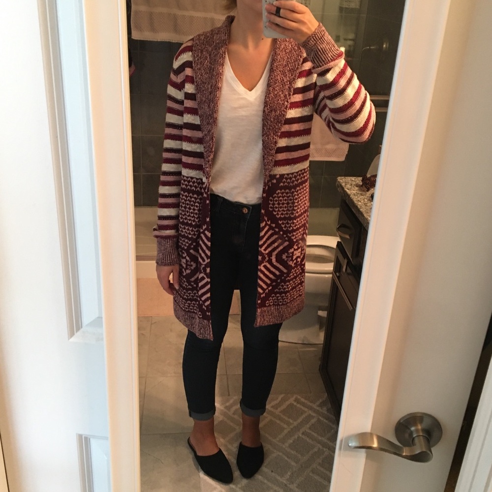 Long cardigan with pockets
